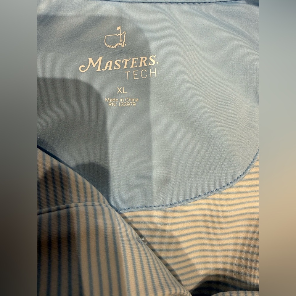 Masters Tech Light Blue/White Polo Shirt, Size XL - Picture 4 of 7